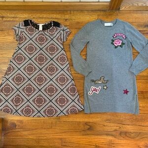 Girls Dressy Casual Multicolor Dresses
Place Gray LS w/  Colorful Patches
Btween